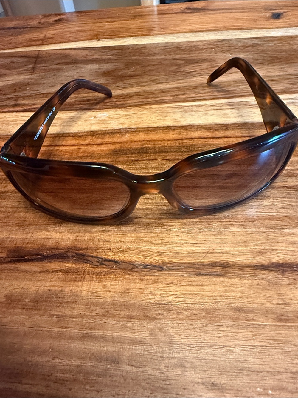 CHANEL Brown Tortoiseshell Women's Sunglasses
